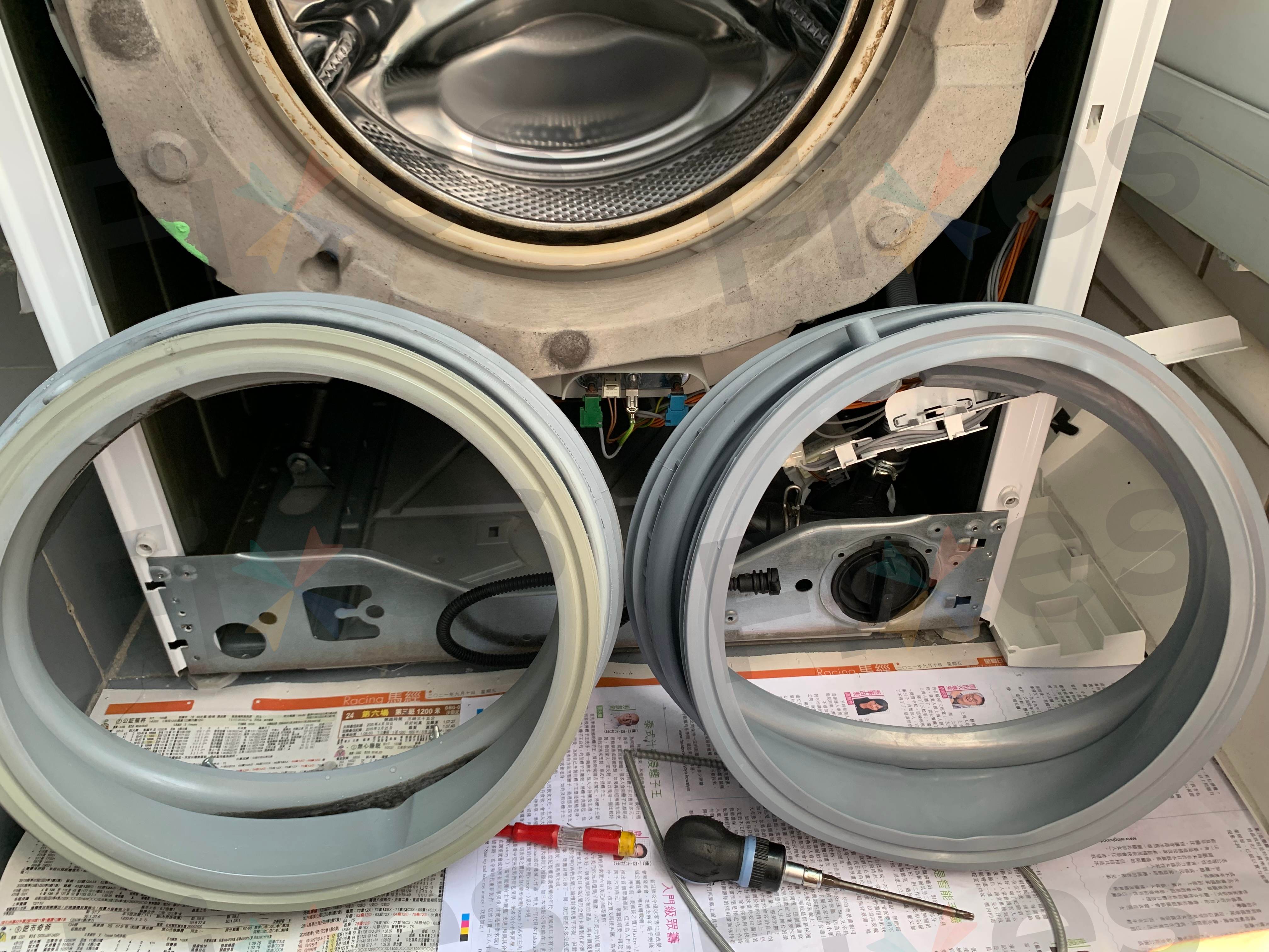 維修洗衣機：更換門膠邊（Siemens西門子WM08E162HK）
