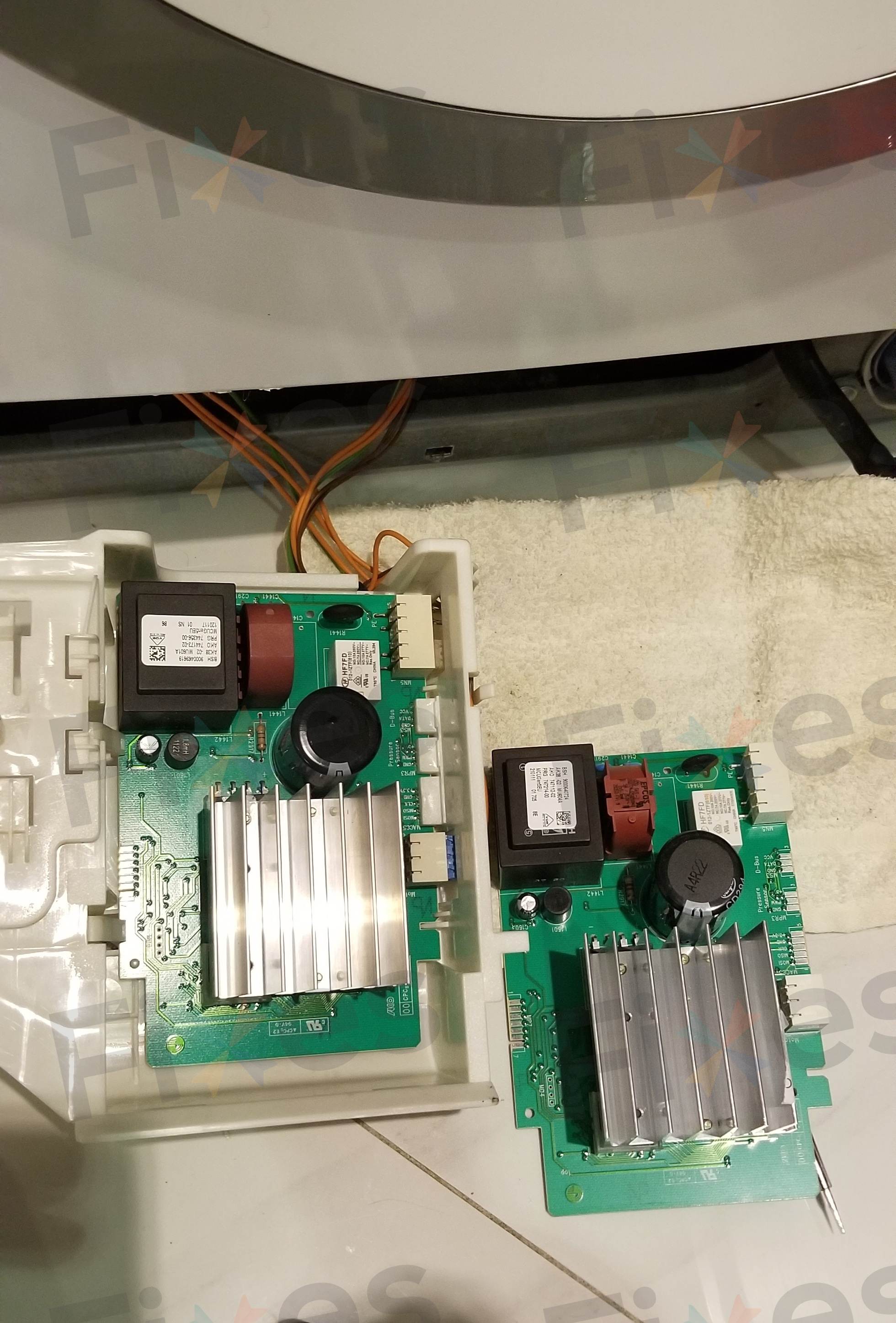 維修洗衣機：更換電子板變頻模塊前（Siemens西門子WM14S496GB）