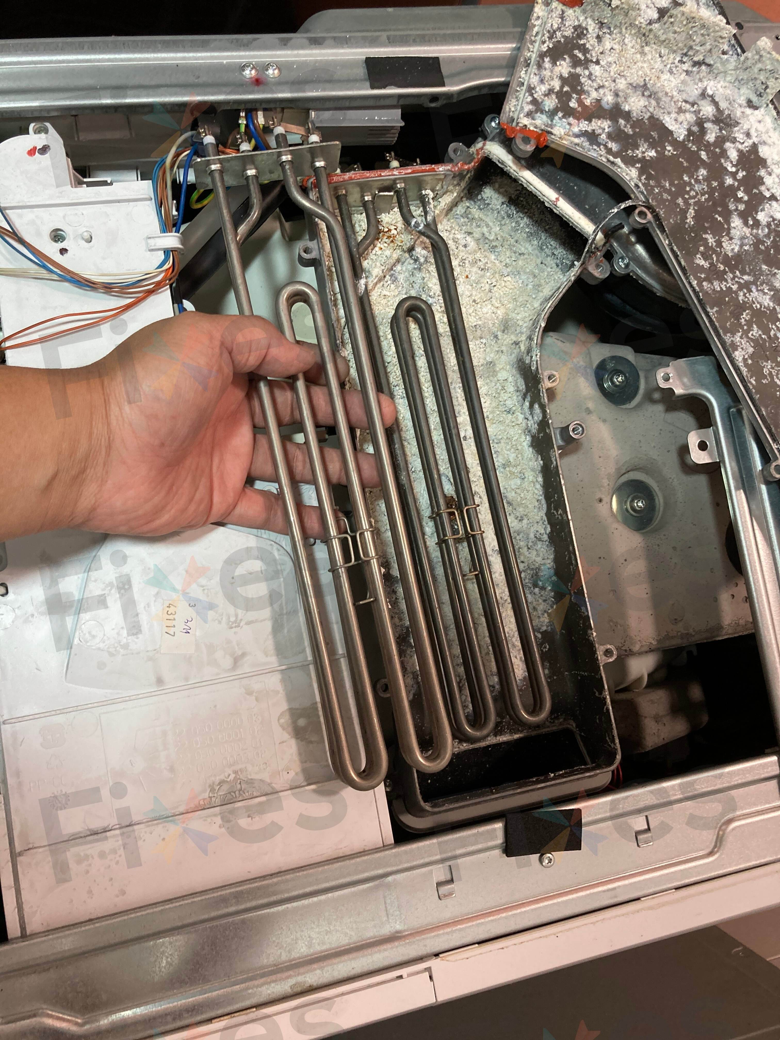 維修洗衣機：正在更換焗乾發熱線（Siemens西門子WD14D366HK）