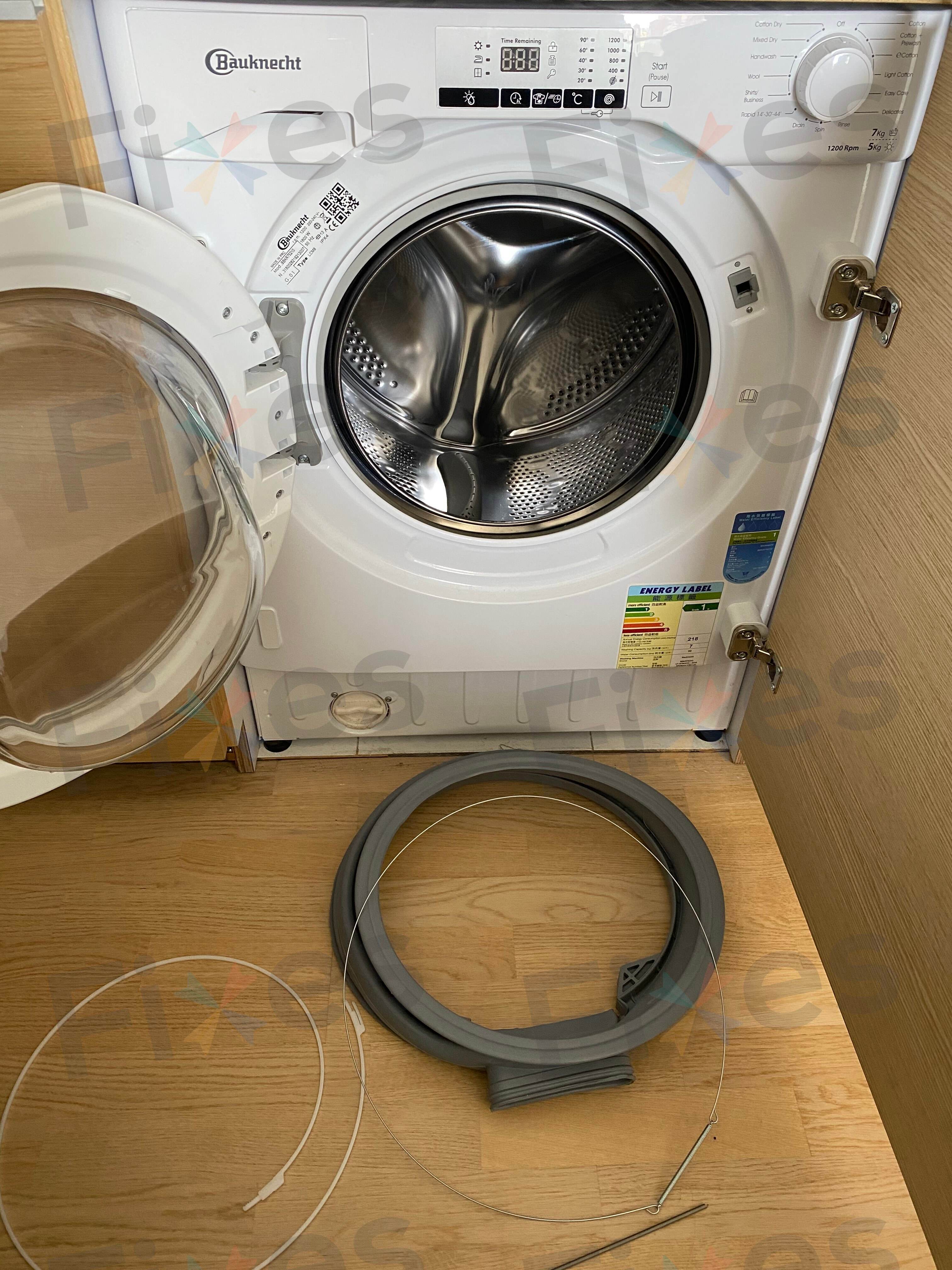 維修洗衣機：準備安裝門膠邊（Bauknecht BBKR75210）
