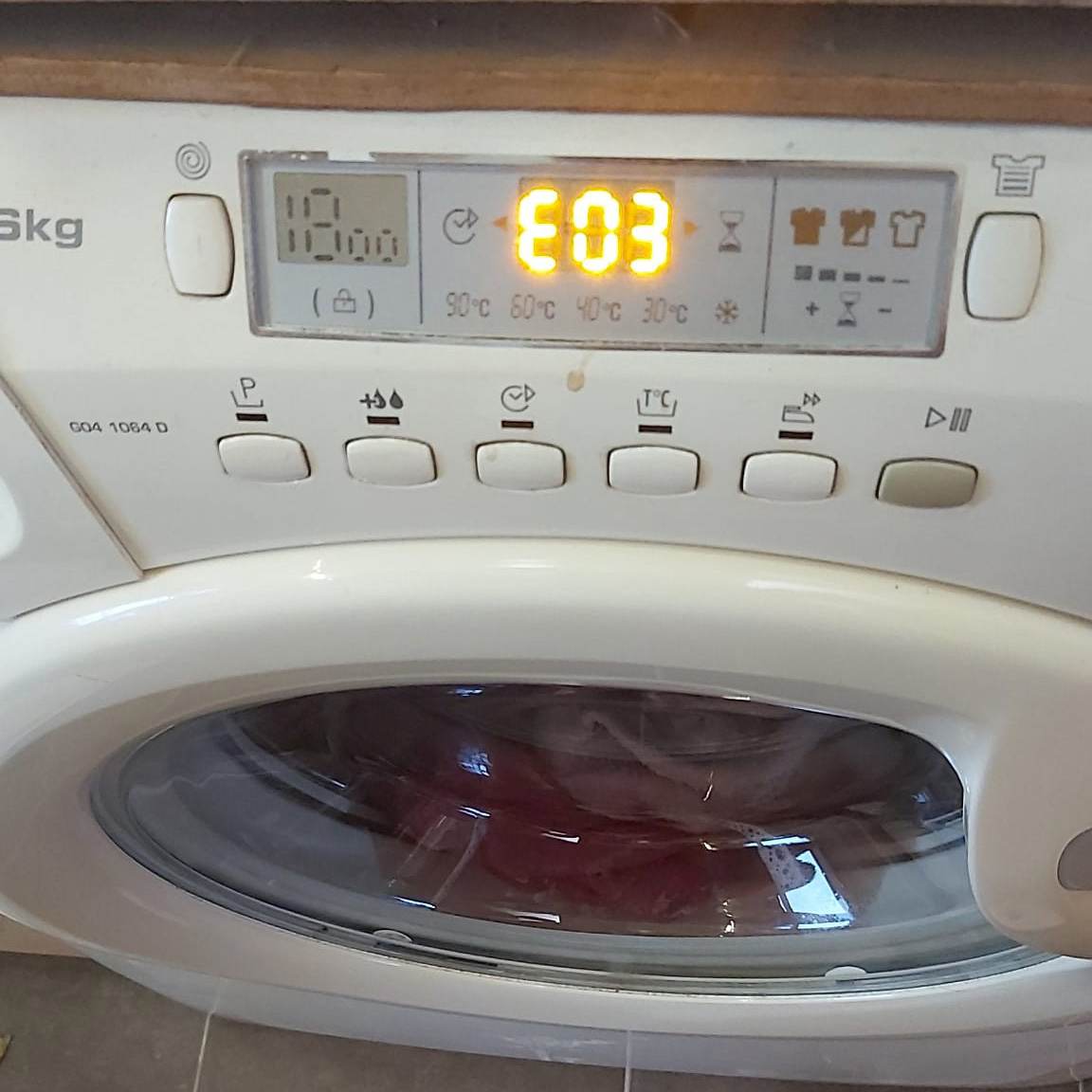 出現故障碼E03🚫Candy金鼎牌前置式洗衣機 GO41064D16S